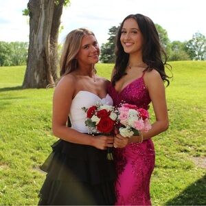 Elegant Pink Sequin Dress Prom dress